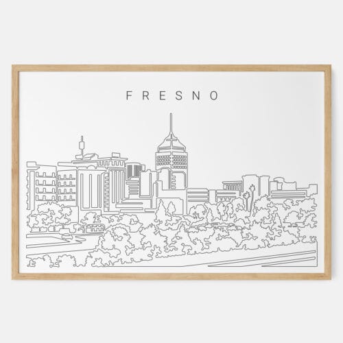 Fresno Skyline Art Print