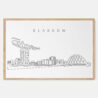 Framed Glasgow Art print - Landscape - Main