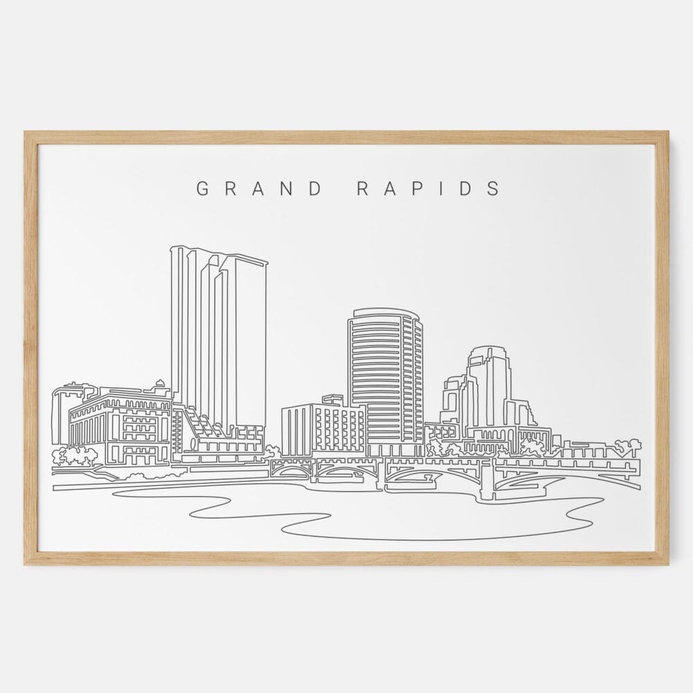 Framed Grand rapids Art print - Landscape - Main