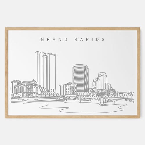 Grand Rapids Skyline Art Print