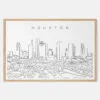 Framed Houston Texas Art print - Landscape - Main