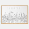 Framed Houston Texas Art print - Landscape - Main