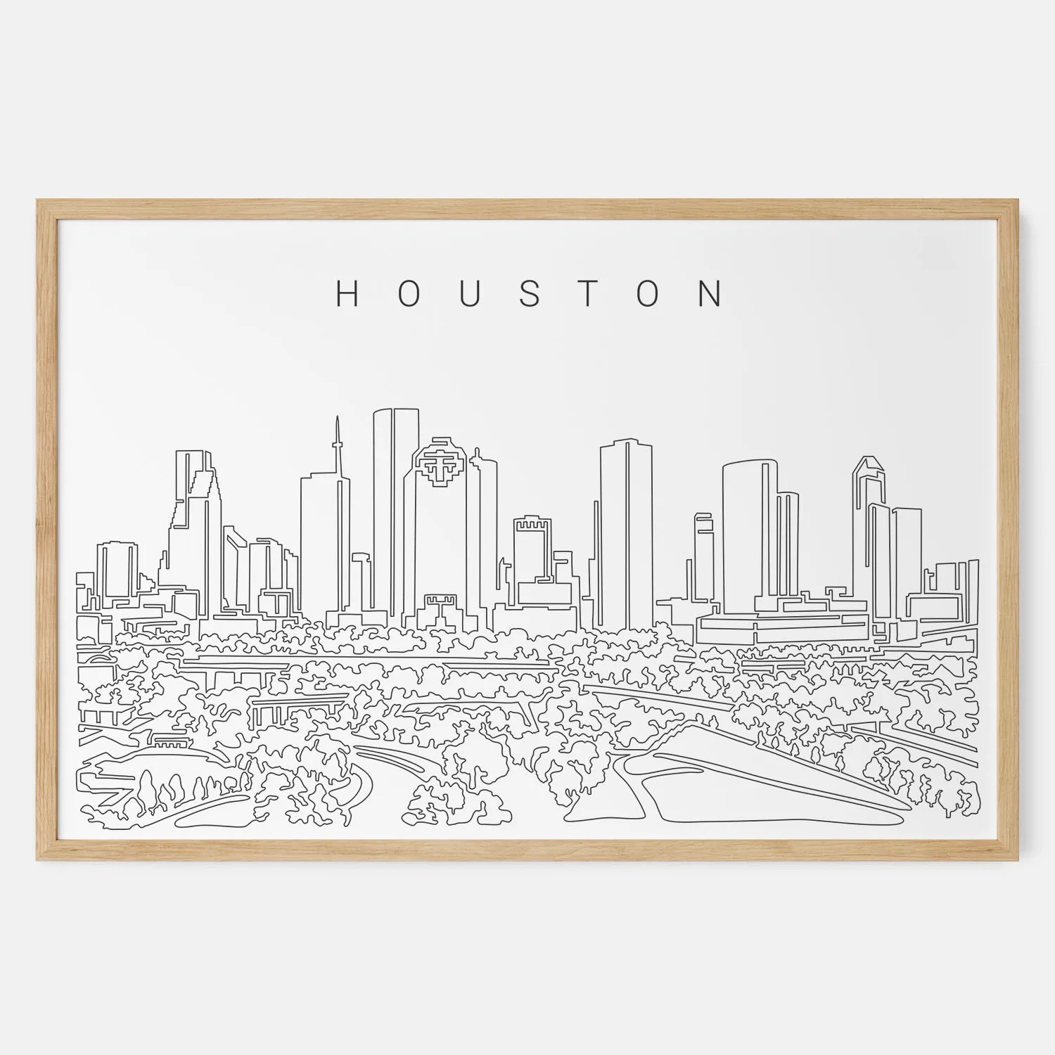Houston TX Skyline Art Print