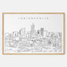 Framed Indianapolis Art print - Landscape - Main