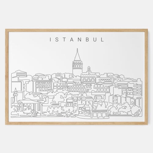 Istanbul Skyline Art Print