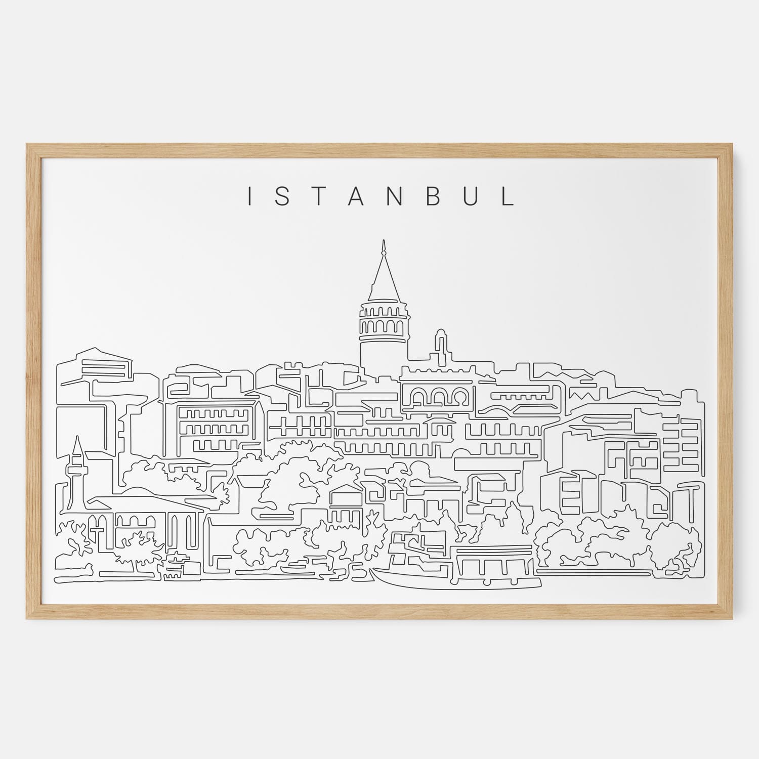 Istanbul Skyline Art Print
