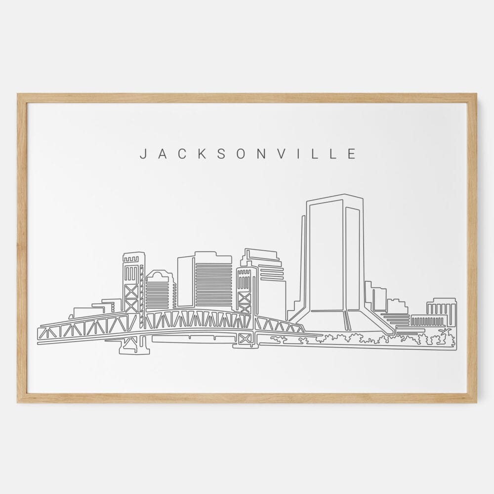 Framed Jacksonville Art print - Landscape - Main