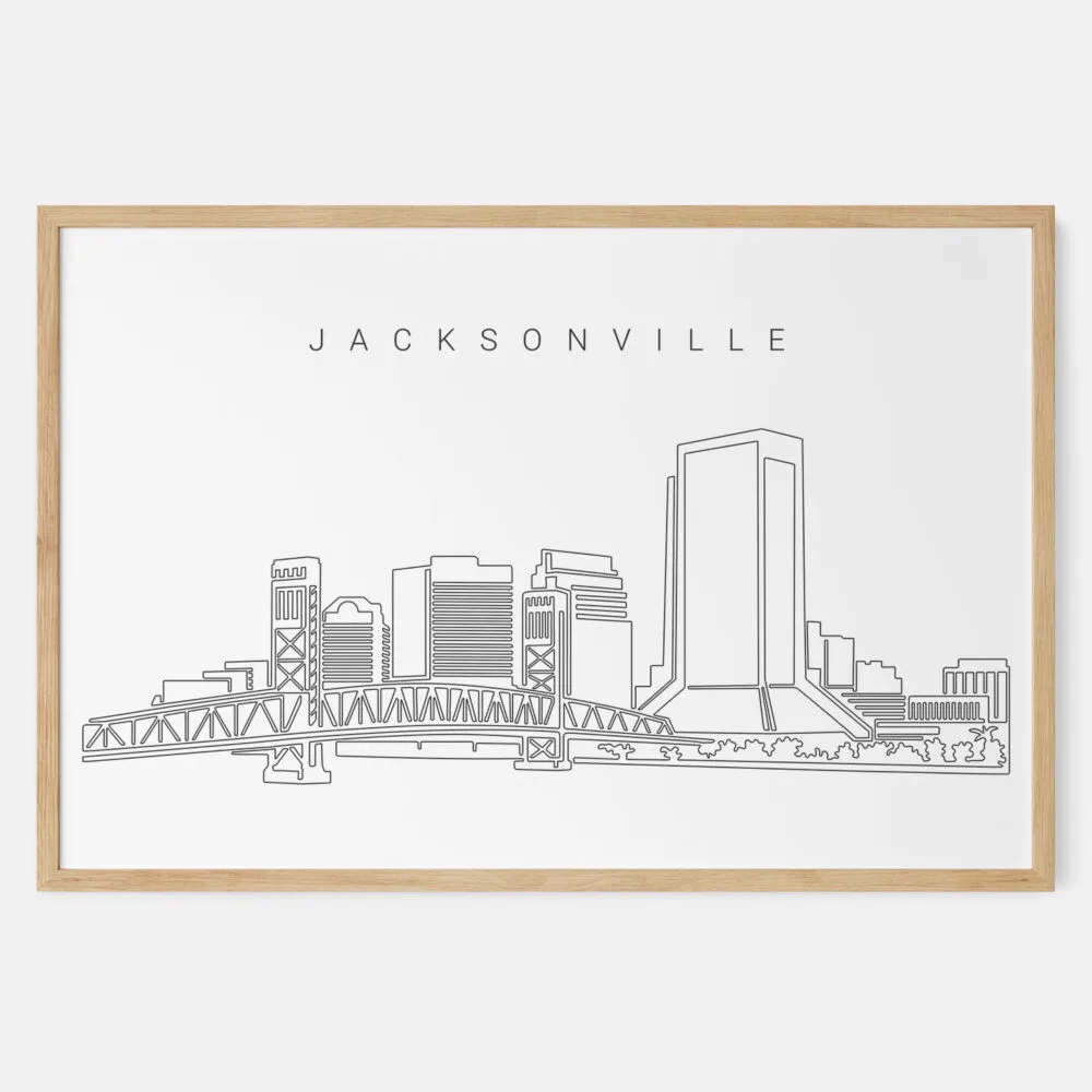 Framed Jacksonville Art print - Landscape - Main Framed Jacksonville Art print - Landscape - Main