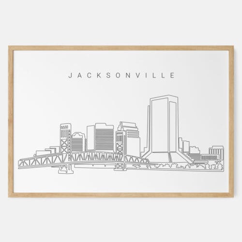 Jacksonville Skyline Art Print