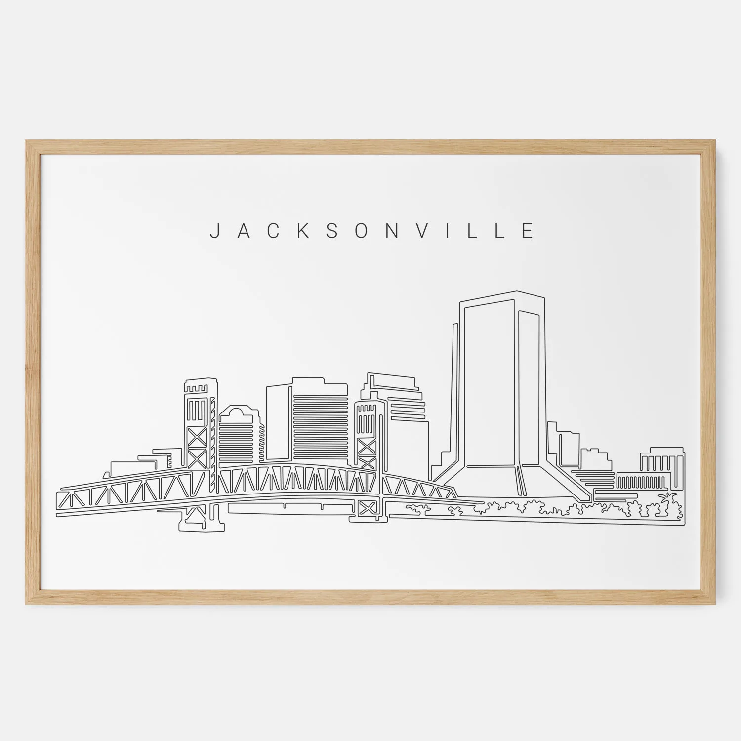 Jacksonville Skyline Art Print