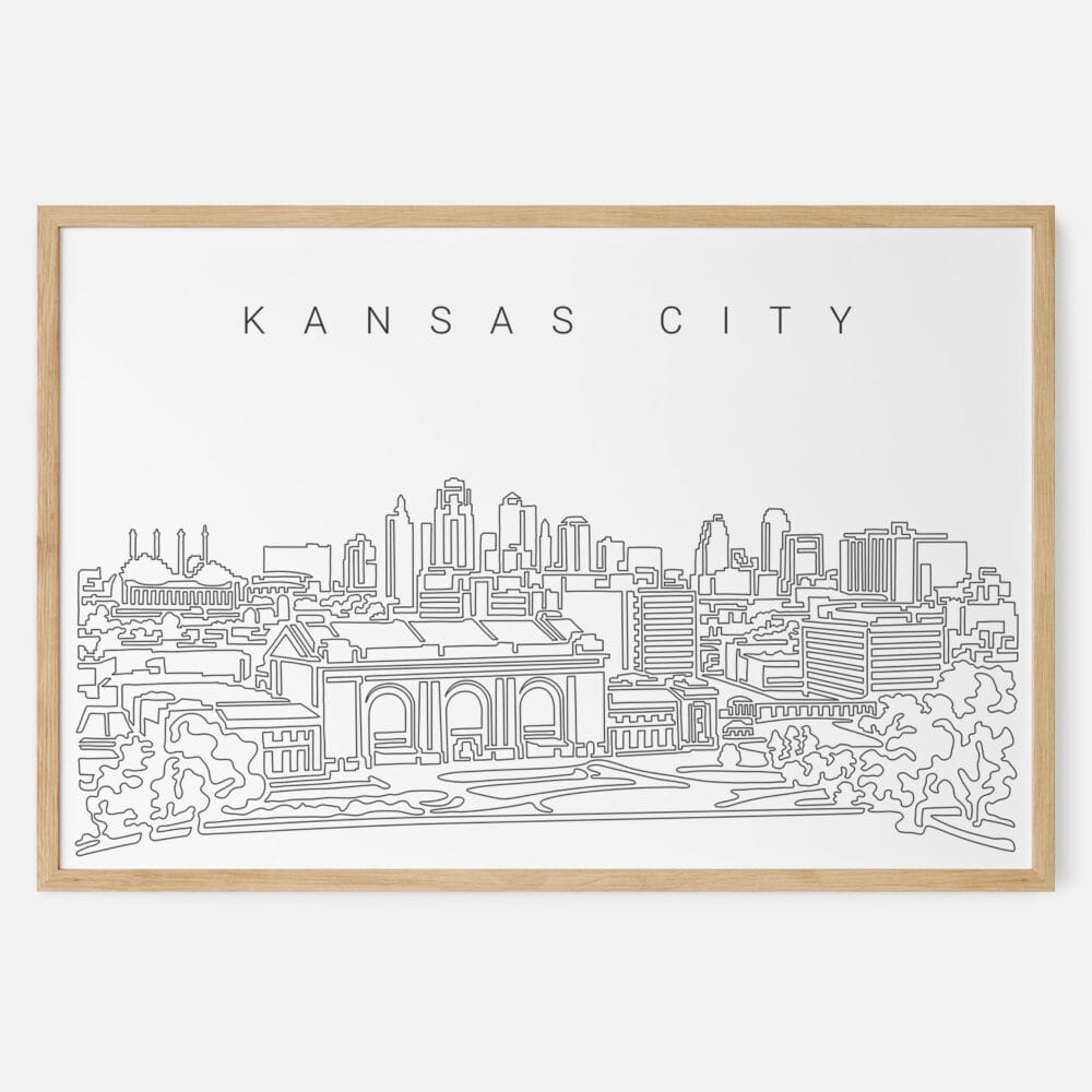 Framed Kansas City Art print - Landscape - Main