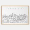 Framed Kansas City Art print - Landscape - Main