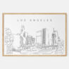 Framed Los Angeles Art print - Landscape - Main