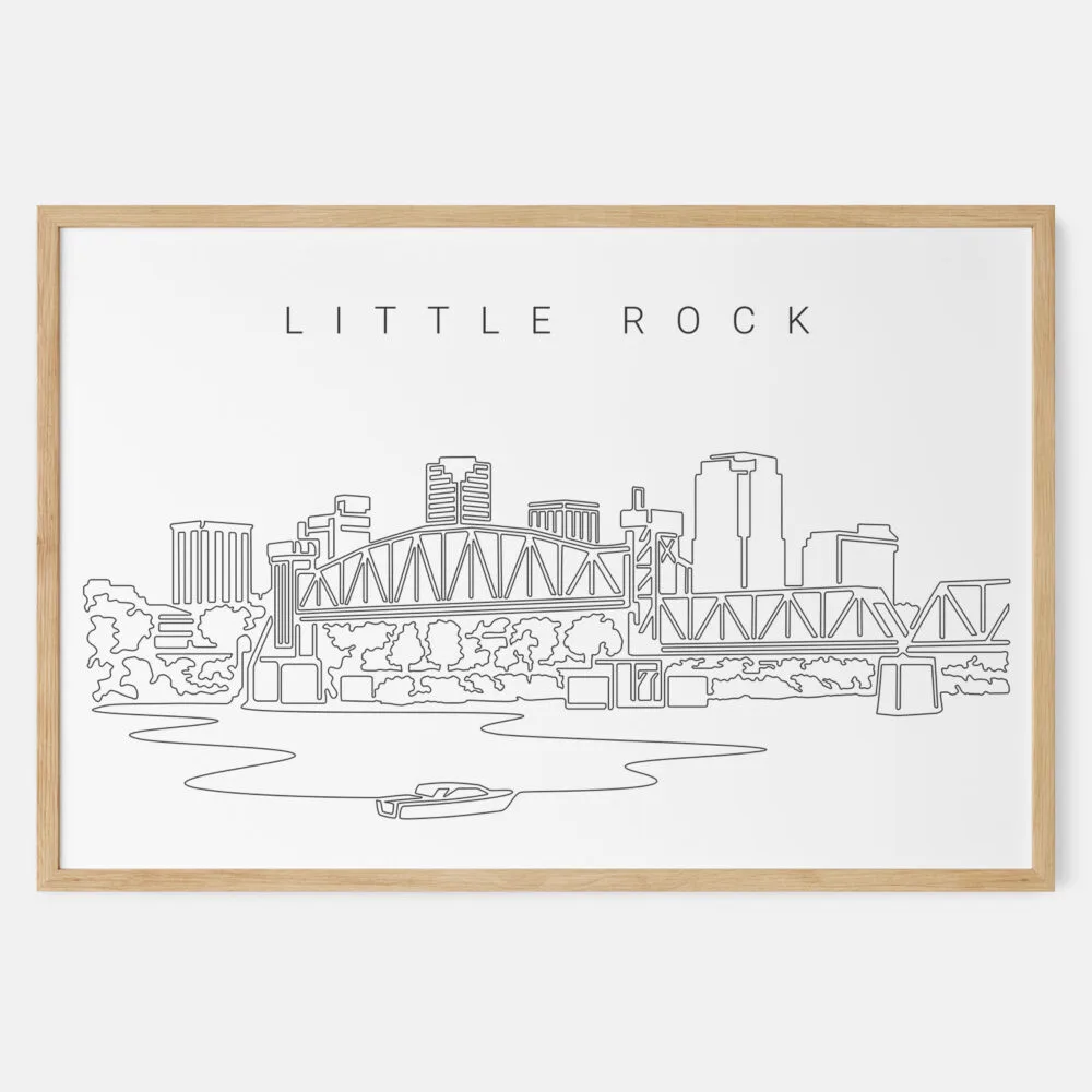 Framed Little Rock Art print - Landscape - Main Framed Little Rock Art print - Landscape - Main