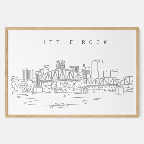 Little Rock Skyline Art Print