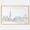 Framed London Big Ben Tower Art print - Landscape - Main
