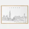 Framed London Big Ben Tower Art print - Landscape - Main