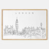Framed London Big Ben Tower Art print - Landscape - Main