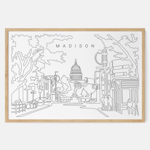 Madison WI Skyline Art Print