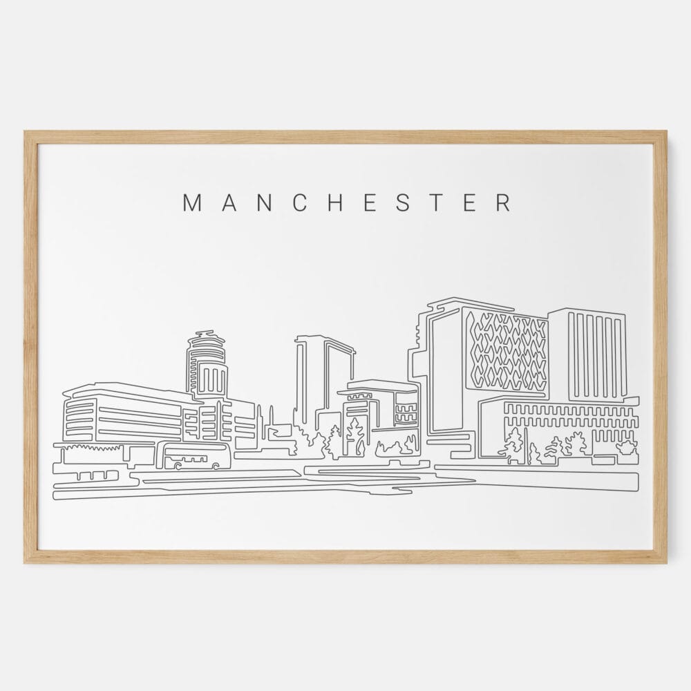 Framed Manchester Art print - Landscape - Main