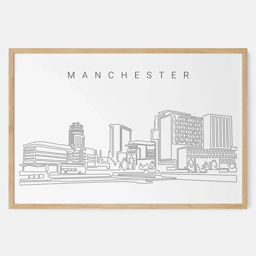 Framed Manchester Art print - Landscape - Main