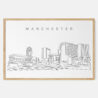 Framed Manchester Art print - Landscape - Main