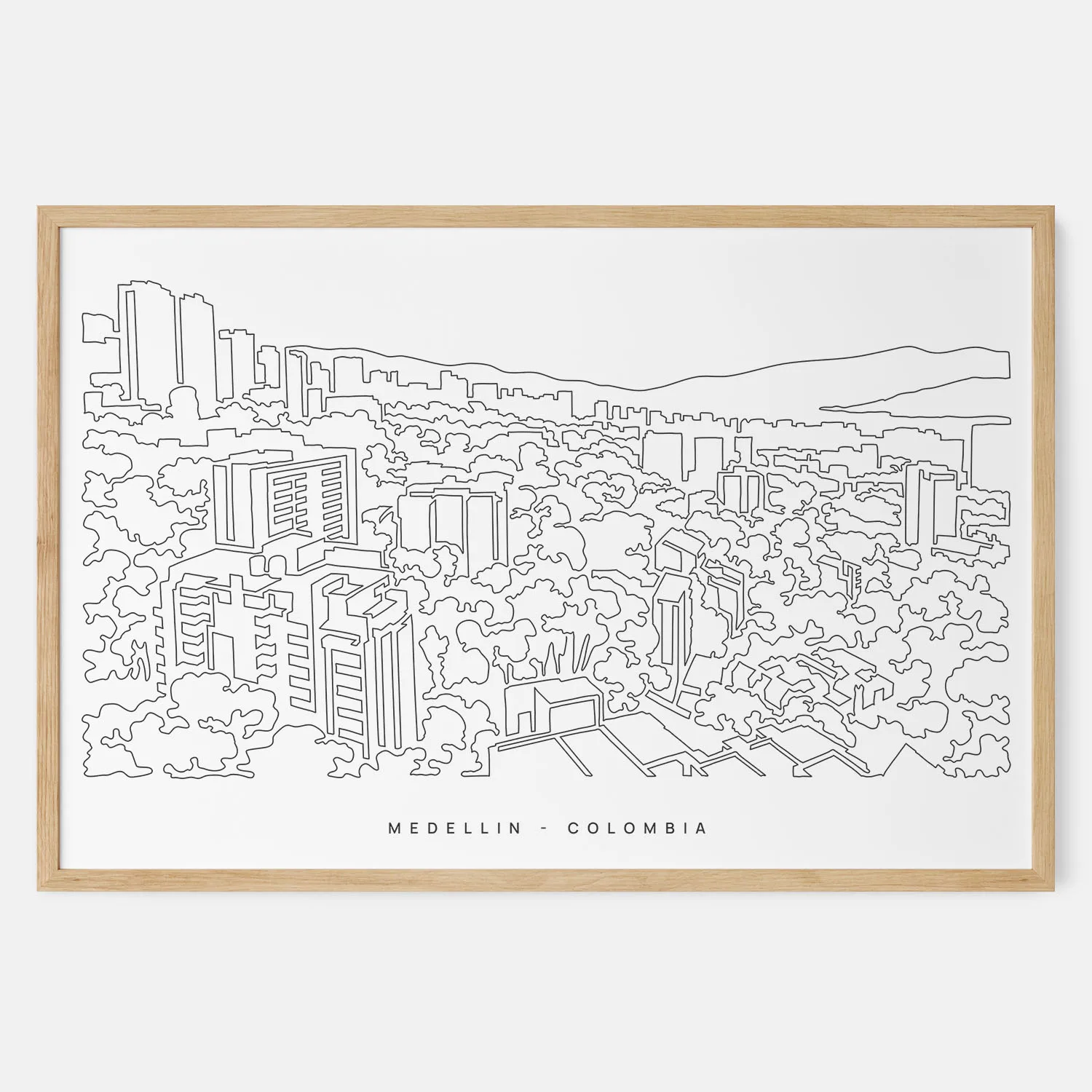 Medellin Skyline Art Print
