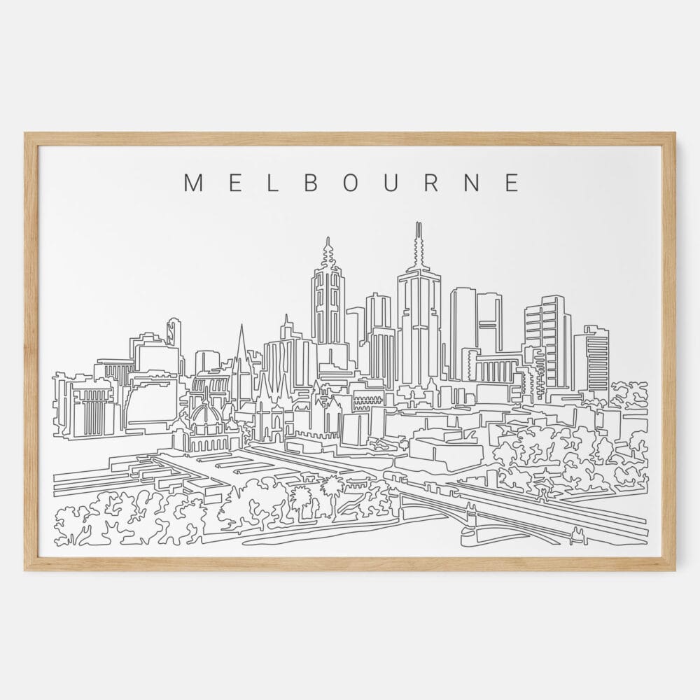 Framed Melbourne Art print - Landscape - Main