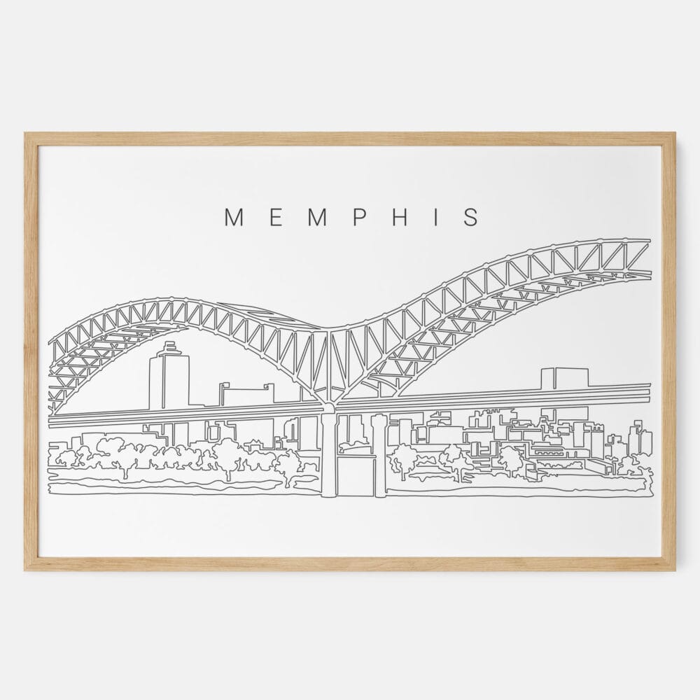 Framed Memphis Art print - Landscape - Main