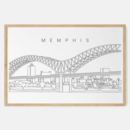 Memphis Skyline Art Print