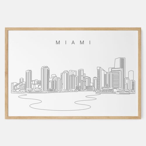 Miami Skyline Art Print