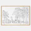 Framed Miami Skyline Art print - Landscape - Main