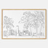 Framed Miami Skyline Art print - Landscape - Main