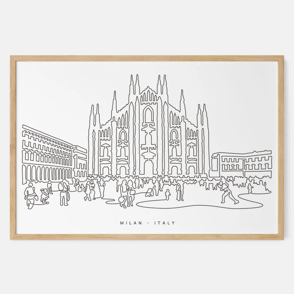 Framed Milan Art print - Landscape - Main Framed Milan Art print - Landscape - Main