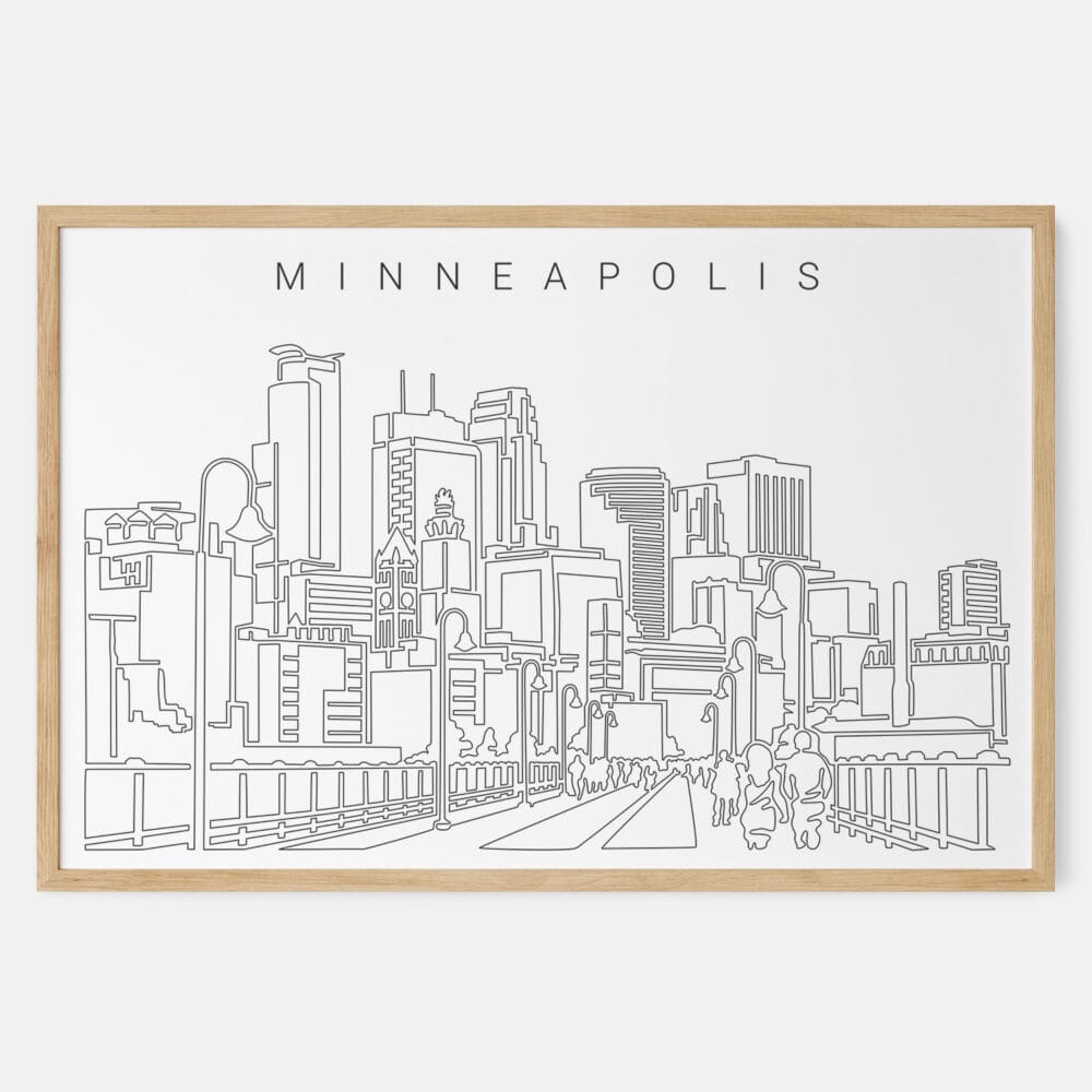 Framed Minneapolis Art print - Landscape - Main