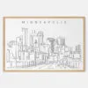 Framed Minneapolis Art print - Landscape - Main