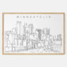 Framed Minneapolis Art print - Landscape - Main