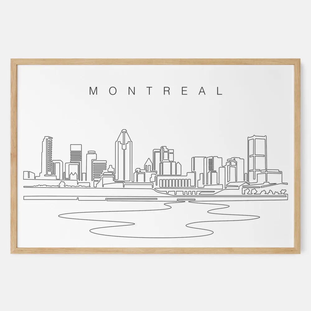 Framed Montreal Art print - Landscape - Main Framed Montreal Art print - Landscape - Main
