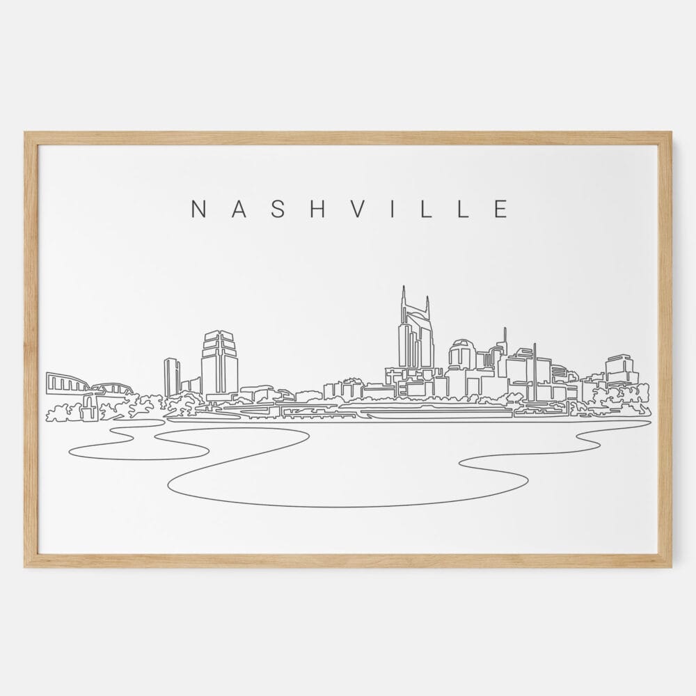 Framed Nashville Art print - Landscape - Main