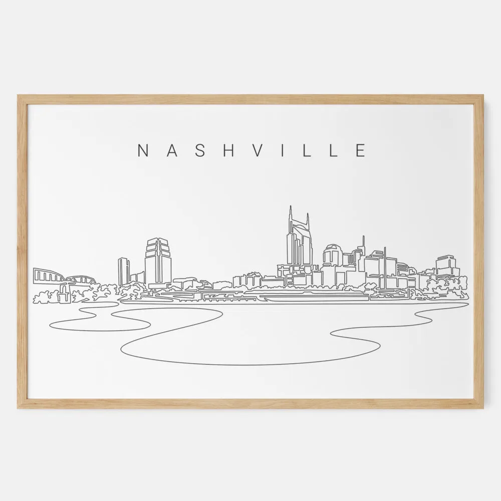 Framed Nashville Art print - Landscape - Main Framed Nashville Art print - Landscape - Main