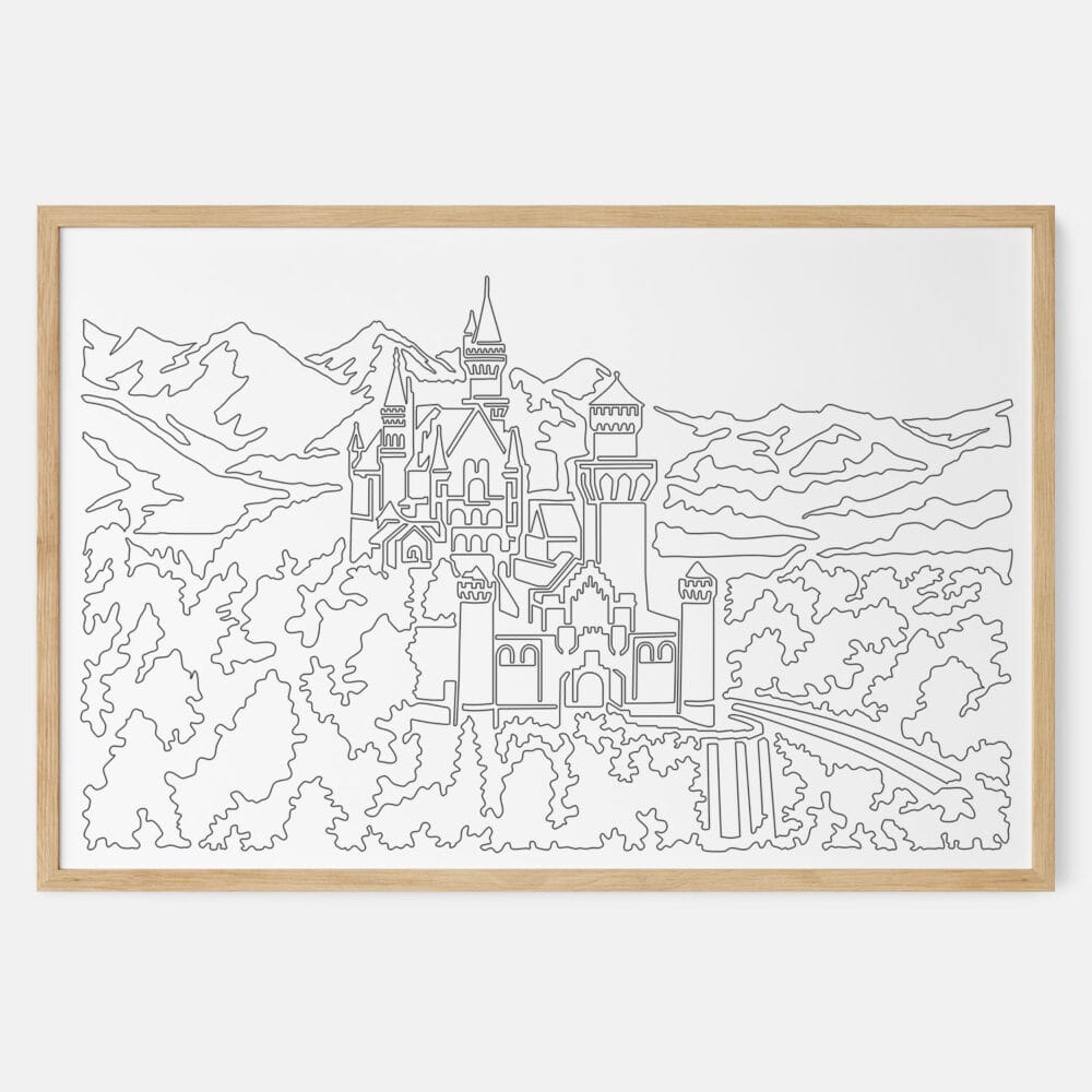 Framed Neuschwanstein Art print - Landscape - Main