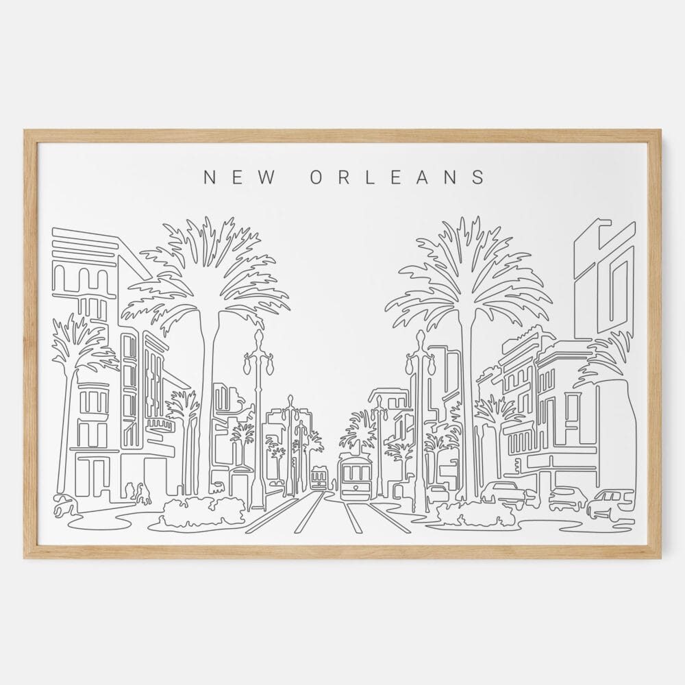 Framed New Orleans Art print - Landscape - Main