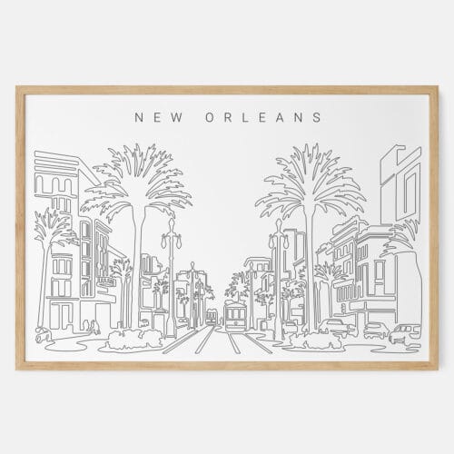 New Orleans Skyline Art Print