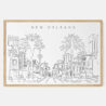 Framed New Orleans Art print - Landscape - Main