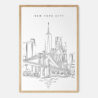 Framed New York City Art print - Portrait - Main