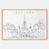 Framed Oakland temple Art print - Landscape - Main