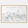 Framed Oklahoma City Art print - Landscape - Main