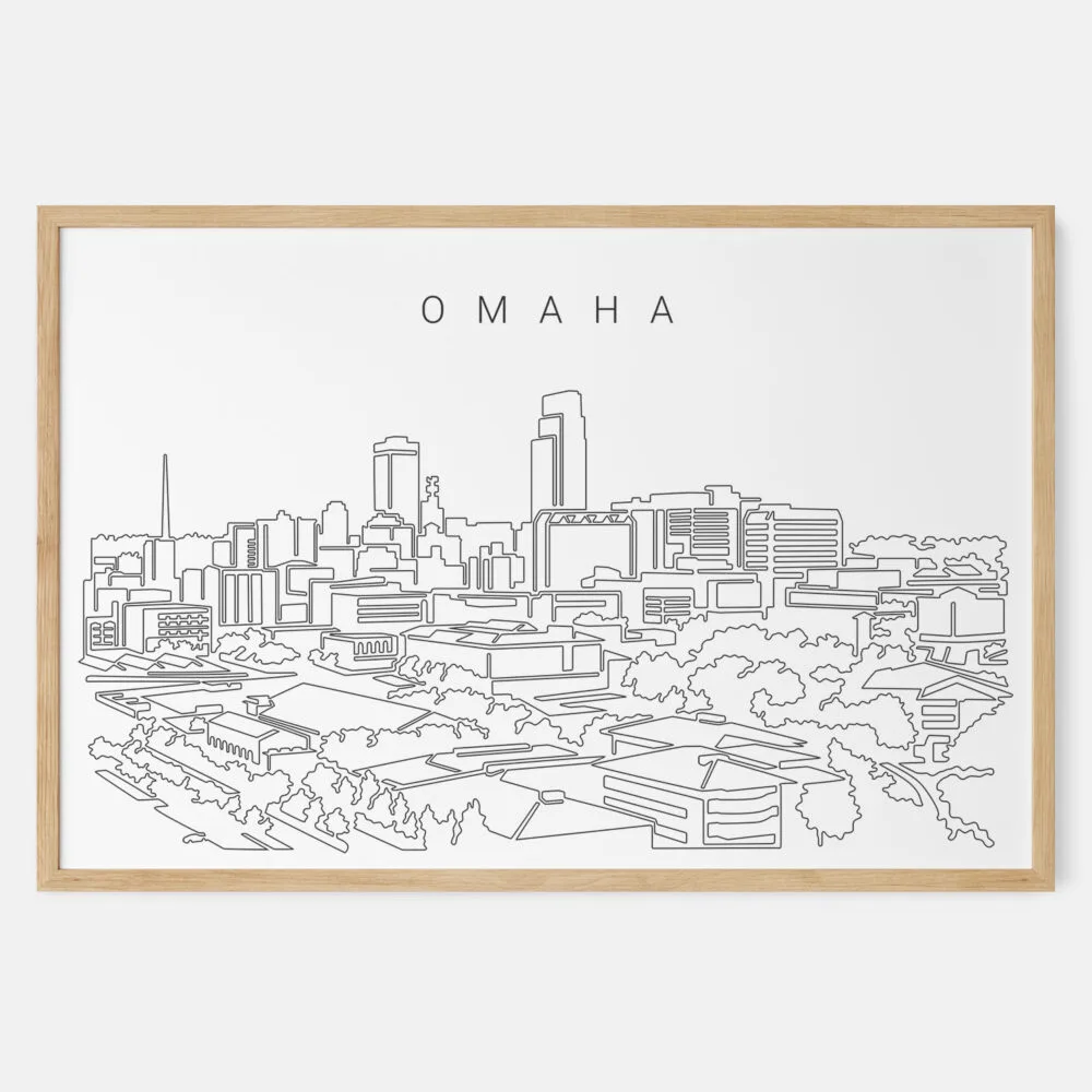 Framed Omaha Art print - Landscape - Main Framed Omaha Art print - Landscape - Main