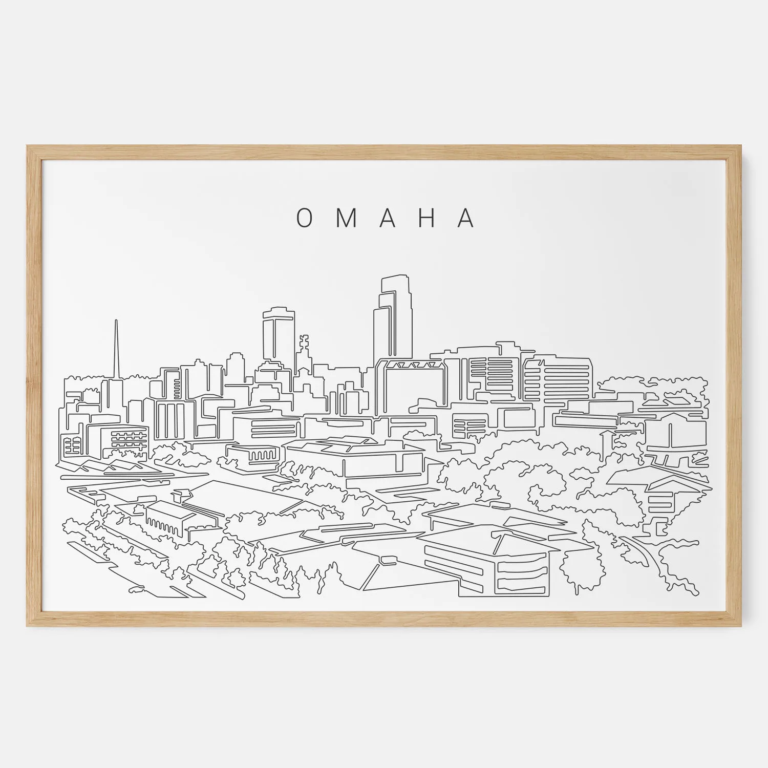 Omaha Skyline Art Print