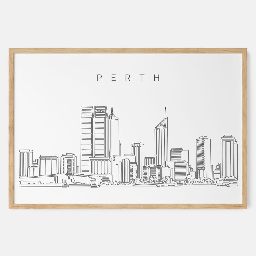Framed Perth Art print - Landscape - Main